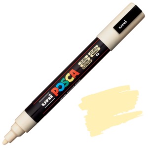 Uni POSCA PC-5M Acrylic Paint Marker Medium Bullet 2.5mm Ivory