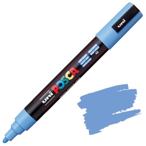 Uni POSCA PC-5M Acrylic Paint Marker Medium Bullet 2.5mm Sky Blue