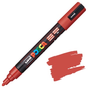 Uni POSCA PC-5M Acrylic Paint Marker Medium Bullet 2.5mm Ruby Red