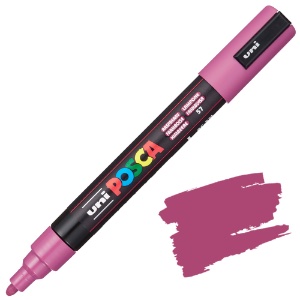 Uni POSCA PC-5M Acrylic Paint Marker Medium Bullet 2.5mm Raspberry
