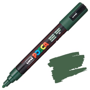 Uni POSCA PC-5M Acrylic Paint Marker Medium Bullet 2.5mm English Green