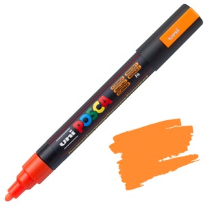 Uni POSCA PC-5M Acrylic Paint Marker Medium Bullet 2.5mm Fluorescent Orange