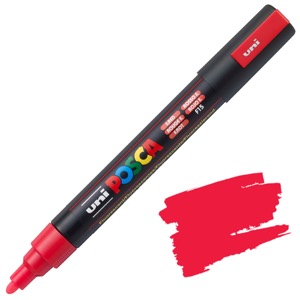 Uni POSCA PC-5M Acrylic Paint Marker Medium Bullet 2.5mm Fluorescent Red