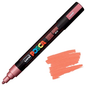 Uni POSCA PC-5M Acrylic Paint Marker Medium Bullet 2.5mm Metallic Red