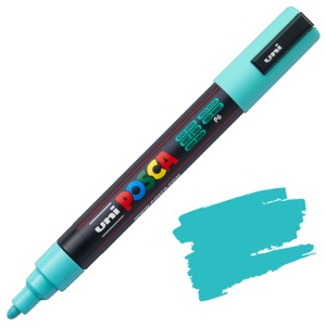 Uni POSCA PC-5M Acrylic Paint Marker Medium Bullet 2.5mm Aqua Green