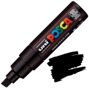 Uni POSCA PC-8K Acrylic Paint Marker Broad Chisel 8mm Black
