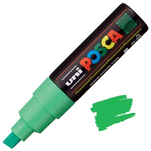 Uni POSCA PC-8K Acrylic Paint Marker Broad Chisel 8mm Fluorescent Green