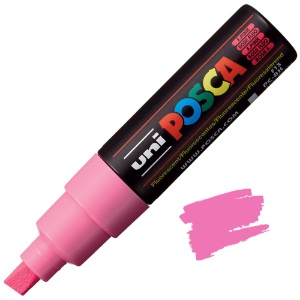 Uni POSCA PC-8K Acrylic Paint Marker Broad Chisel 8mm Fluorescent Pink