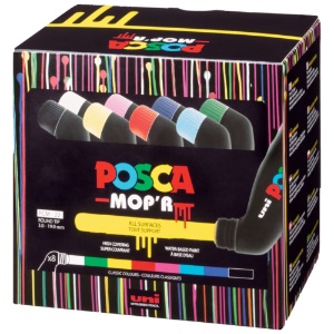 Uni POSCA PCM-22 MOP'R Acrylic Drip Paint Marker 8 Set
