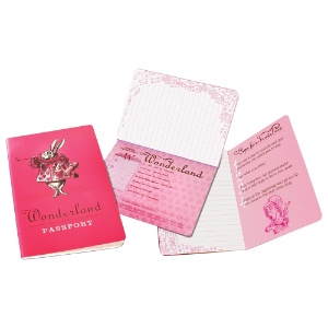 Unemployed Philosophers Guild Ruled Notebook 3.5"x5" Wonderland Passport
