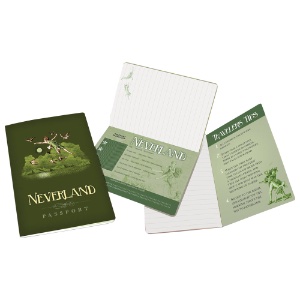Unemployed Philosophers Guild Ruled Notebook 3.5"x5" Neverland Passport