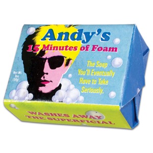 Unemployed Philosophers Guild Soap Andy's 15 Minutes of Foam