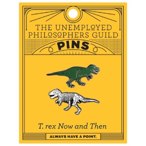 Unemployed Philosophers Guild Enamel Pins T-Rex Now & Then