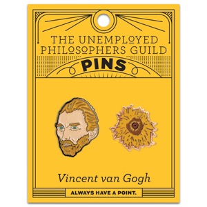 Unemployed Philosophers Guild Enamel Pins Van Gogh & Sunflower