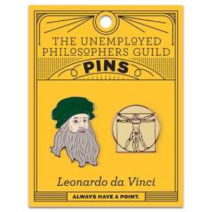 Unemployed Philosophers Guild Enamel Pins Leonardo & Vitruvian Man