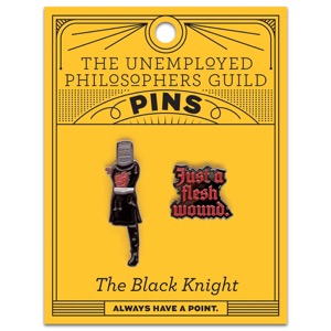 Unemployed Philosophers Guild Enamel Pins Black Knight & Flesh Wound