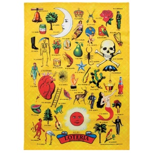 Unemployed Philosophers Guild Dish Towel Loteria