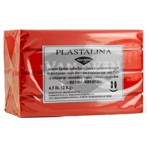Van Aken Plastalina Non-Hardening Modeling Clay 4.5lb Red