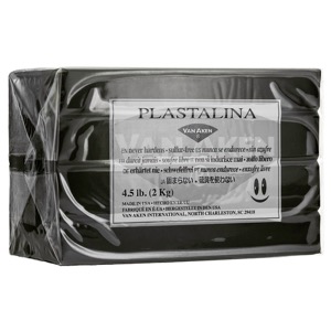 Van Aken Plastalina Non-Hardening Modeling Clay 4.5lb Black