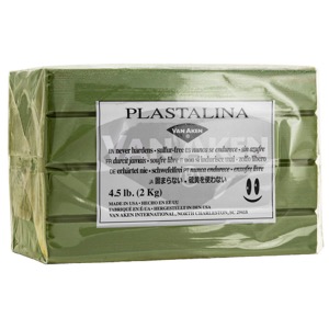 Van Aken Plastalina Non-Hardening Modeling Clay 4.5lb Gray Green