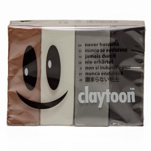 Van Aken Claytoon Non-Hardening Model Clay 1lb 4 Set Earthtone