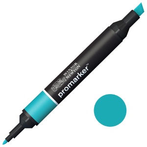 Winsor & Newton Promarker Twin Tip Alcohol Marker Turquoise