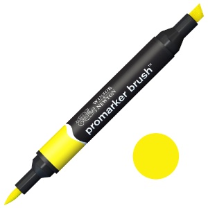 Winsor & Newton Promarker Brush Twin Tip Alcohol Marker Yellow