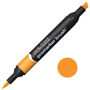 Winsor & Newton Promarker Brush Twin Tip Alcohol Marker Amber