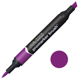 Winsor & Newton Promarker Brush Twin Tip Alcohol Marker Plum