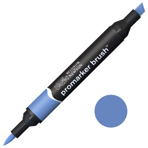 Winsor & Newton Promarker Brush Twin Tip Alcohol Marker China Blue