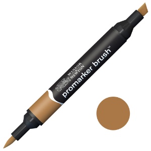 Winsor & Newton Promarker Brush Twin Tip Alcohol Marker Cocoa