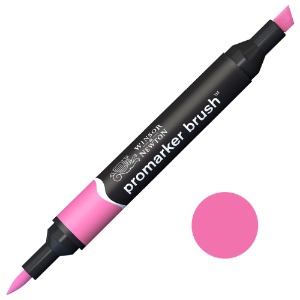 Winsor & Newton Promarker Brush Twin Tip Alcohol Marker Cerise