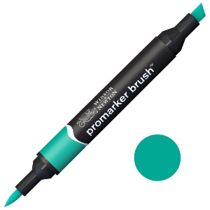 Winsor & Newton Promarker Brush Twin Tip Alcohol Marker Ocean Teal