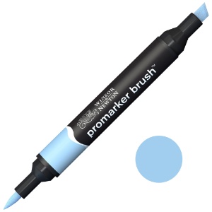 Winsor & Newton Promarker Brush Twin Tip Alcohol Marker Cloud Blue