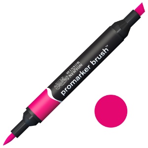 Winsor & Newton Promarker Brush Twin Tip Alcohol Marker Magenta