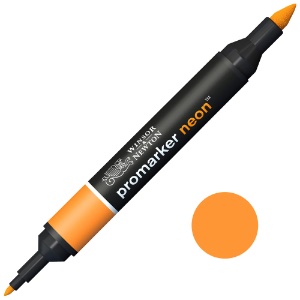 Winsor & Newton Promarker Neon Twin Tip Water-Based Marker Radiant Orange