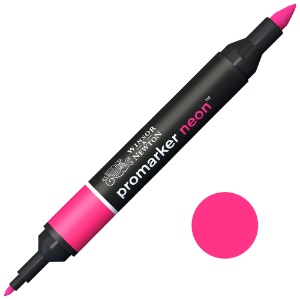 Winsor & Newton Promarker Neon Twin Tip Water-Based Marker Electric Pink