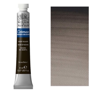 Winsor & Newton Cotman Watercolour 8ml Ivory Black