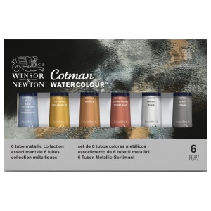 Winsor & Newton Cotman Watercolour Metallic 6 x 8ml Collection