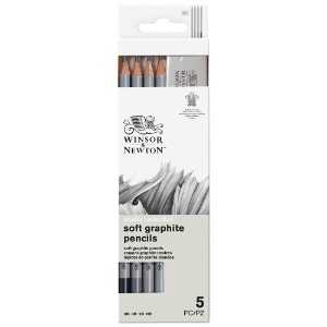Winsor Studio Graphite Pencils Soft 4 Pencils + Eraser Pack