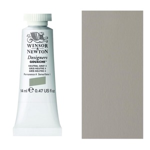 Winsor & Newton Designers' Gouache 14ml Neutral Grey 3