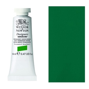 Winsor & Newton Designers' Gouache 14ml Permanent Green Middle