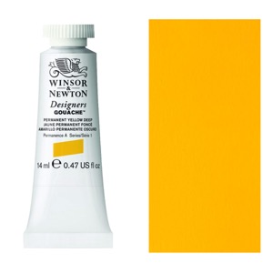 Winsor & Newton Designers' Gouache 14ml Permanent Yellow Deep