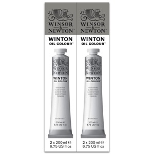 Winsor & Newton Winton Oil Colour 200ml Titanium White 2-Pack