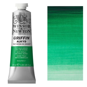 Winsor & Newton Griffin Alkyd 37ml Phthalo Green (Yellow Shade)
