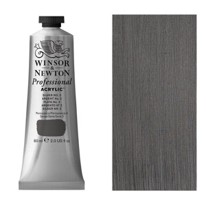 Winsor & Newton Professional Acrylic 60ml Silver No. 2