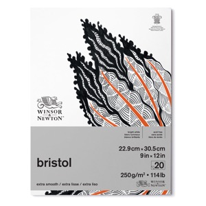 Winsor & Newton Bristol Paper Pad 20 Sheets 9"x12" Extra Smooth