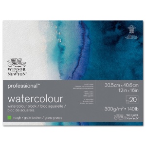 Winsor & Newton Professional Watercolour Block 140lb 12"x16" Rough Press