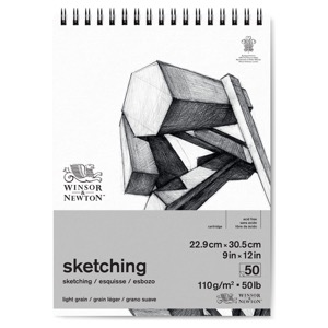 Winsor & Newton Sketching Spiral Pad 9"x12" Light Grain