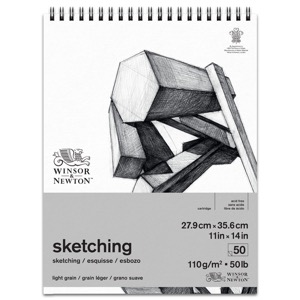 Winsor & Newton Sketching Spiral Pad 11"x14" Light Grain